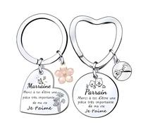 QTZXZX Demande Parrain Marraine Porte clef veux tu etre ma marraine Cadeau Naissance Annonce Grossesse Marraine Demande original Veux tu être marraine parrain demande (1)