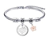 QTZXZX Filleule D'anniversaire Filleule Enfant Je T'aime Ma Filleule Bracelet Charms Bracelet Filleule Filleule à Ma Filleule Ado Filleule Pendentif Cadeau Anniversaire Filleule