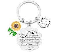 QTZXZX Filleule D'anniversaire Filleule Enfant Je T'aime Ma Filleule Porte Clef Charms Porte Clef Filleule Cadeau Filleule à Ma Filleule Cadeau Ado Filleule Pendentif Anniversaire Filleule (2)