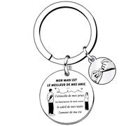 QTZXZX Je t’aime Porte-clés,Idée Cadeau Original Amis Couple Amoureux Collègue Frère Sœur Mari Femme pour Anniversaire St Valentin Noël,Cadeau Femme Porte-clés (7)