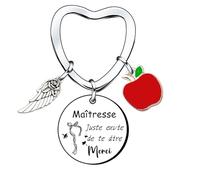 QTZXZX Maitresse D'école, Maitresse D'école Fin D'année, Merci Maitresse, Original Idee Porte Clef Maîtresse, Noel Maitresse D'école, Cadeau Professeur, Cadeau Prof (7)