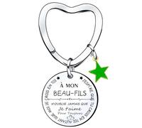 QTZXZX Noel Fils Cadeau Fils Porte Clés Homme D'anniversaire Garçon Enfant Je T'aime Mon Fils Cadeau Noel Homme Adulte (5)