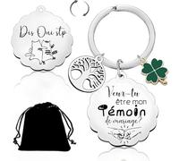 QTZXZX Porte-clef demande témoin de mariage - veux-tu être mon témoin - annonce témoin homme - idée demande fiançailles - carte annonce témoin - annonce mariage - surprise témoin (2)