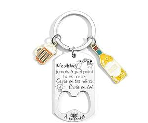 QTZXZX Porte-Clef Inspirant, Cadeau de Courage, Motivation et Persévérance, Porte-clés Encouragement Gravé, Idée Cadeau Original Homme, Femme, Ami, Frère, Anniversaire, Noël et soutien moral (1)