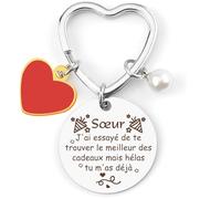 QTZXZX Porte Clef Soeur, Cadeau Pour Soeur, Meilleure Amie, Pour Belle Soeur, Idee Soeur, Cadeau Pour Ma Soeur, Pour Une Soeur, Seur Noel