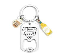 QTZXZX Porte-Clés Décapsuleur Coach - Cadeau Coach Original Décapsuleur Inox Personnalisé pour Coach Homme Accessoire Unique Ouvre Bouteille Coach Idée Cadeau Coach