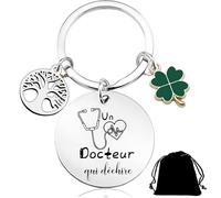 QTZXZX Porte-Clés Décapsuleur Docteur - Cadeau Docteur Original Décapsuleur Inox Personnalisé pour Docteur Homme Accessoire Unique Ouvre Bouteille Docteur Idée Cadeau Docteur