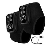 Qu Masseur électrique pour chevilles - 18 x 13 x 5,5 cm, équipement de plongée rechargeable en tissu, thérapie chauffante portable, assistance pour les exercices de voyage apaisants musculaires