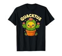 Quacktus Canard Rigolo Cactus Jeu De Mots Plante Kawaii T-Shirt
