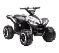 Quad buggy électrique enfant 12 V 3 Km/h max. effets lumineux et sonores blanc noir G