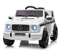 Quad Buggy électrique Enfant 12v-Mercedes g63 AMG avec Télécommande Parentale,Quad Véhicule électrique avec 3 Vitesses Réglables,Bluetooth,Voiture Électrique Tout Terrain pour Enfants 3-8 Ans(Blanc)
