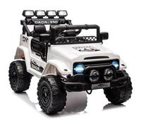 Quad Buggy électrique Enfant 12V SUV | Quad Véhicule électrique avec Télécommande 2.4GLED, Bluetooth, Musique, Portes Ouvrantes | Voiture Électrique Tout Terrain pour 3-8 Ans(Blanc)