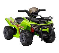 Homcom - Quad buggy voiture électrique enfant 18-36 mois 6 V 2 Km/h max. effet lumineux métal PP vert