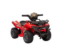 Quad buggy voiture électrique enfant 18-36 mois 6 V 2 Km/h max. effet lumineux métal PP rouge