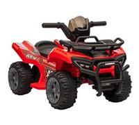 Quad buggy voiture électrique enfant 18-36 mois 6 V 2 Km/h max. effet lumineux métal PP rouge