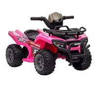 HOMCOM Quad Buggy Voiture électrique Enfant Quad électrique 18-36 Mois 6 V 2 Km/h Max. Rose