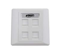 Quad Data Prise murale 4 ports RJ45/RJ11 Ethernet Prise réseau
