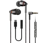 Quad Driver Ecouteur Filaire Intra-Auriculaire, Haute Résolution Hi-Res Stereo Audio, Mems Micro Et Contrôle Du Volume Intégrés, Jack 3,5 Mm, Compatible Avec Tablettes Et Ordinateurs Portables