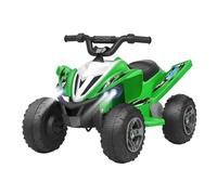 Quad électrique 12 V avec batterie au lithium, véhicule pour enfants, longue autonomie LED, design sportif, bébé/fille, fonctions de sécurité (vert)