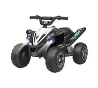 Quad électrique 12 V avec batterie au lithium, véhicule pour enfants, longue autonomie LED, design sportif, enfant, fonctions de sécurité (noir)