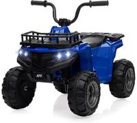 Quad Électrique 12V pour Enfants 2-5 Ans - Véhicule Tout Terrain avec Musique, LED, 2 Vitesses et Pneus Solides - Jouet Sécurisé Garçon Fille (Bleu)