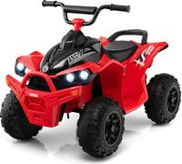 Quad électrique 12V pour enfants COSTWAY, Quad électrique avec vitesse 2,2/4,3 KM/H, Quad électrique pour enfants 3-8 ans (Rouge)