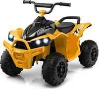 Quad électrique 12V pour enfants COSTWAY, Quad électrique avec vitesse 2,2/4,3 KM/H, Quad électrique pour enfants 3-8 ans (jaune)