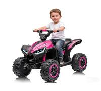 Quad électrique Enfant 12 V, 2 Moteurs 35 W, télécommande parentale, 2 Vitesses, LED, MP3, Bluetooth, Batterie 12 V, 4 Roues EVA, Suspension, 2 h d’autonomie, 3-6 Ans,Rose