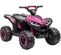 Quad Électrique Enfant 12v avec Télécommande Parentale,Porteur Enfants Moteur Quad avec 2 Vitesses Réglables, Musique, Klaxon & Phares LED | Voiture Électrique Tout Terrain pour Enfants 3-8 Ans(Rose)
