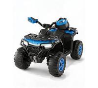 Quad Electrique Enfant 12V, Tout-Terrain, pour 3-8 Ans, avec Télécommande | 2 Moteurs 35W, Suspension Ressorts, Pneus Antidérapants, Phares LED, Musique USB, 3-8 km/h, Jeu Extérieur, Cadeau Noël