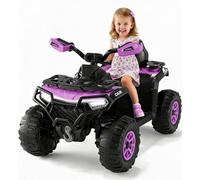 Quad Electrique Enfant 12V, Tout-Terrain, pour 3-8 Ans, avec Télécommande | 2 Moteurs 35W, Suspension Ressorts, Pneus Antidérapants, Phares LED, Musique USB, 3-8 km/h, Jeu Extérieur, Cadeau Noël