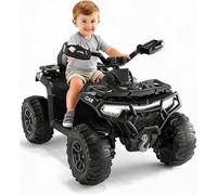 Quad Electrique Enfant 12V, Tout-Terrain, pour 3-8 Ans, avec Télécommande | 2 Moteurs 35W, Suspension Ressorts, Pneus Antidérapants, Phares LED, Musique USB, 3-8 km/h, Jeu Extérieur, Cadeau Noël