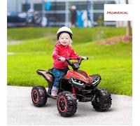 Quad Électrique Enfant 12V, Voiture électrique Enfants, Double Contrôle, 2× Moteurs,Pneus Antidérapants, Tableau Interactif, Rouge