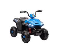 Quad électrique enfant 2 moteurs 12V 5 Km/h max. marche AV AR nombreux effets bleu
