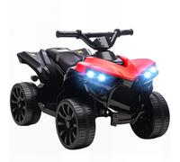 AIYAPLAY Quad électrique Enfant 6V, Voiture électrique Enfants ATV, Musique et phares LED, Vitesse 1,5-3 km/h, 4 Roues, Marche Avant et arrière, pour garçons et Filles de 3 à 8 Ans, Rouge