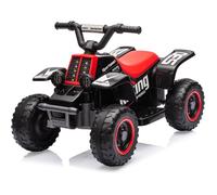 Quad Électrique Enfant 6V, Voiture Électrique pour Enfants avec LED Et Musique, 1,8 km/h avec Klaxon,ATV pour Enfants 3+ Ans,Rouge