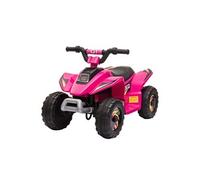 HOMCOM Quad électrique pour enfants 18-36 mois véhicule à batterie 6V avec marche avant et arrière 72 x 40 x 45,5 cm rose