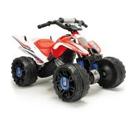 Quad Électrique Enfants 2-5 Ans Honda à Batterie 12V - Pédale Accélérateur + Marche Arrière + Roues Plastique avec Bandes de Caoutchouc + Frein Électrique + 6 km/h + Rouge (66017) - INJUSA