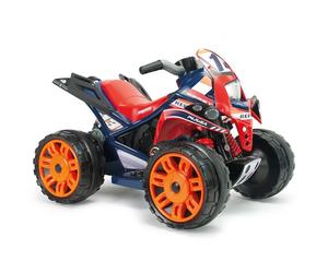 Quad Electrique Enfants 2 a 4 Ans The Beast Repsol 12V Pedale Accelerateur Marche Arriere Roues Larges Jouet Garcon Bleu Batterie Incluse Cadeau Exterieur Conduite INJUSA