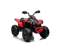 Quad électric Enfants 12V, Can-am Renegade, Rouge, Voiture électrique Enfants 12V, lumières LED, Batterie 12V, Moteurs 2 x 35W, Roues Souples en EVA, Lecteur MP3 avec entrée USB/AUX, sous Licence