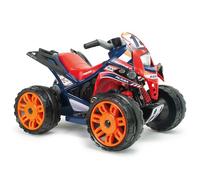 Quad Électrique Enfants de 2 à 4 Ans The Beast Repsol a Batterie 12V - Pédale Accélérateur + Marche Arrière + Roues Larges avec Bandes en Caoutchouc + Vitesse 6 km/h + Bleu - INJUSA