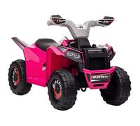 Quad électrique HOMCOM pour enfants véhicule à batterie 6V avec marche avant et arrière 70L x 41,5l x 48,5H cm Rose