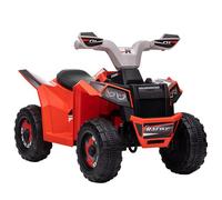Quad électrique HOMCOM pour enfants véhicule à batterie 6V avec marche avant et arrière 70L x 41 5l x 48 5H cm Rouge