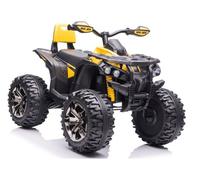 Quad Électrique Pour Enfants 12V 4x45W EVA LED MP3 Bluetooth Jaune Miniquad