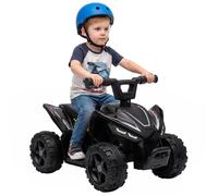Quad électrique pour enfants - AIYAPLAY - 6V - batterie au lithium, vitesse 2 km/h - 18-48 mois - PP et acier - 67x38,5x43cm - Noir