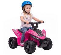 Quad électrique pour enfants - AIYAPLAY - 6V - batterie au lithium vitesse 2 km/h - 18-48 mois - PP et acier - 67x38 5x43cm - rose