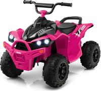 Quad électrique pour enfants COSTWAY 12V, Quad électrique avec vitesse 2,2/4,3 KM/H, Quad électrique pour enfants 3-8 ans (Rose)