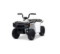 Quad électrique sous licence Arctic Cat 12V, transmission arrière, blanc, éclairage LED, batterie lithium, 2 moteurs de 25W