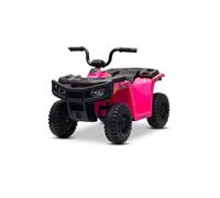 Quad électrique sous licence Arctic Cat 12V, transmission arrière, pink, éclairage LED, batterie lithium, 2 moteurs de 25W