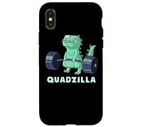 Quad Leg Exercise Muscle Dinosaur Gym Monster Train Dino Coque pour iPhone X/XS